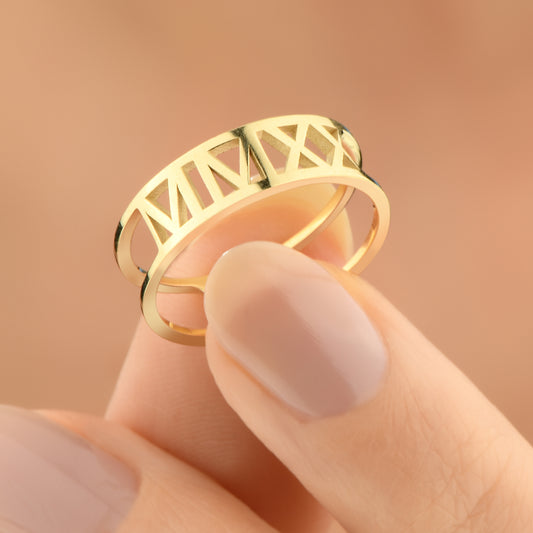 Roma Rakamı Altın Yüzük