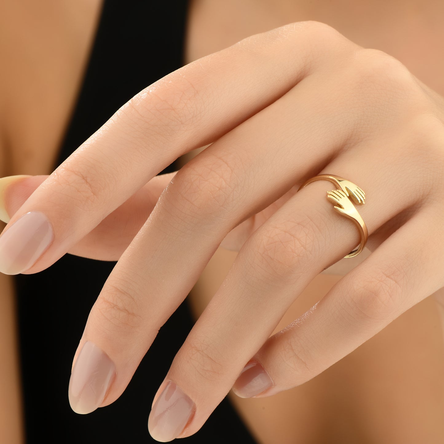 Sarılan Yüzük / Hug Me Yüzük 14 Ayar Altın