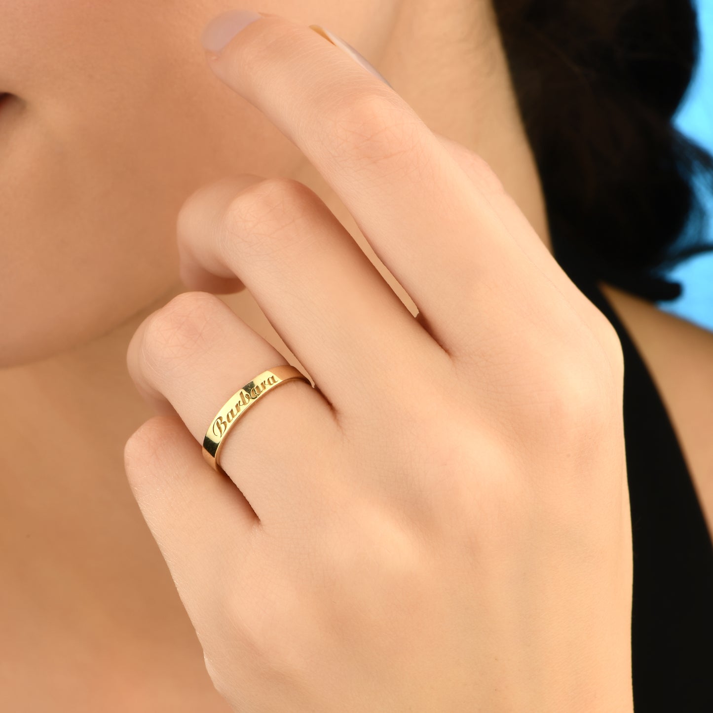 İsim Yüzük 14 Ayar Altın