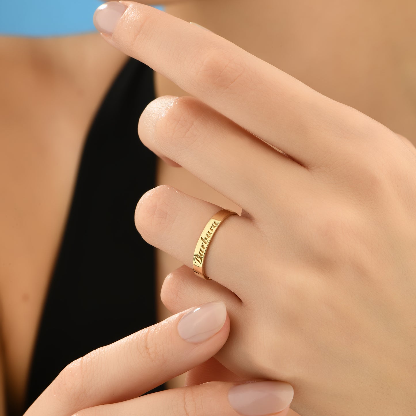 İsim Yüzük 14 Ayar Altın