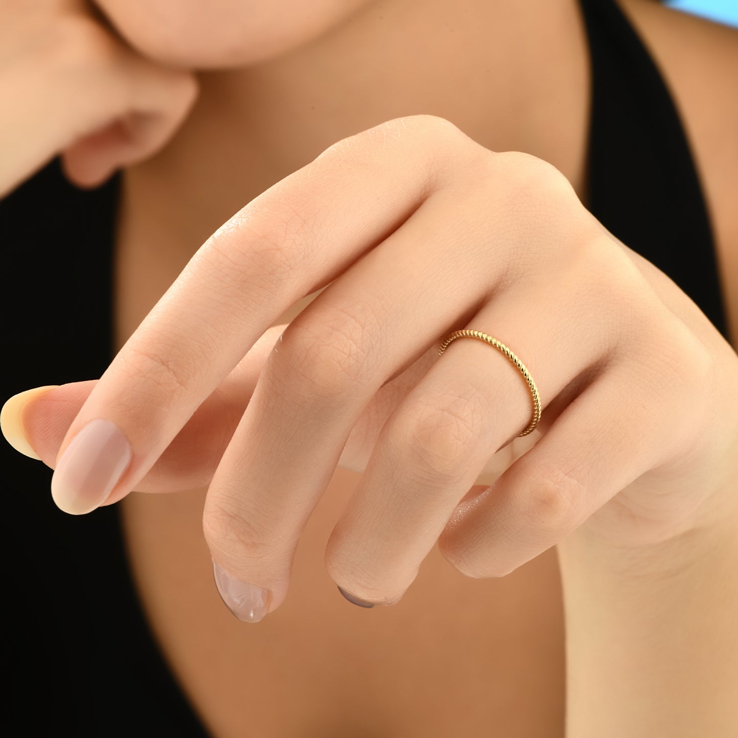 Twist 14 Ayar Altın Yüzük