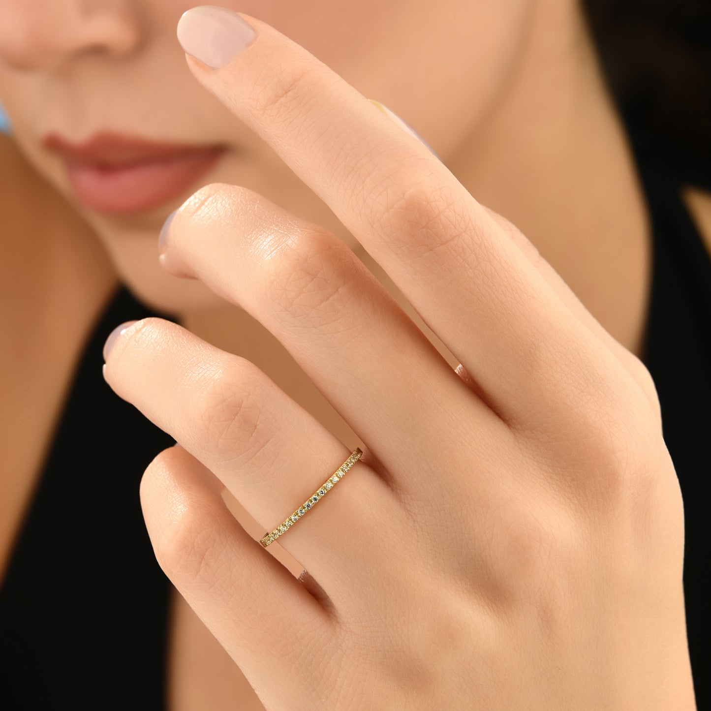 Minimal Yarımtur Yüzük 14 Ayar Altın