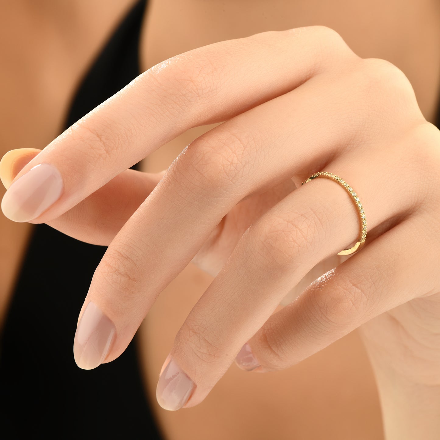 Minimal Yarımtur Yüzük 14 Ayar Altın