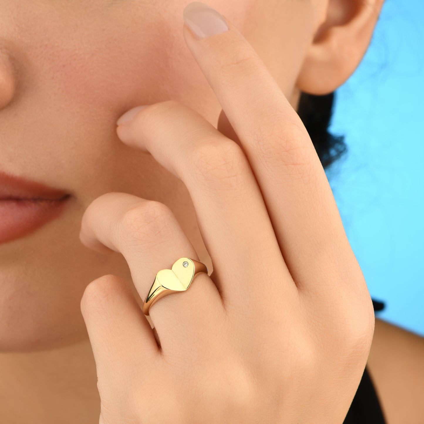 Kalp Yüzük 14 Ayar Altın