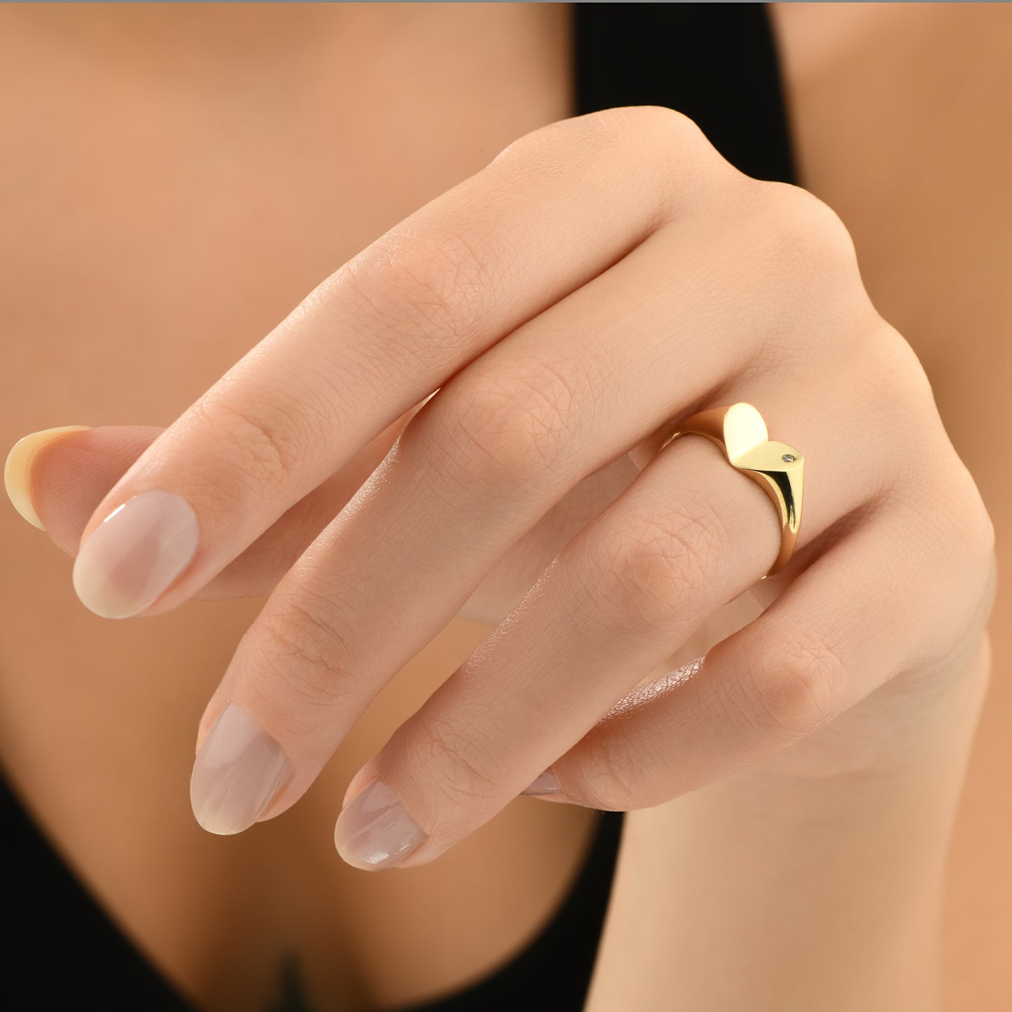 Kalp Yüzük 14 Ayar Altın