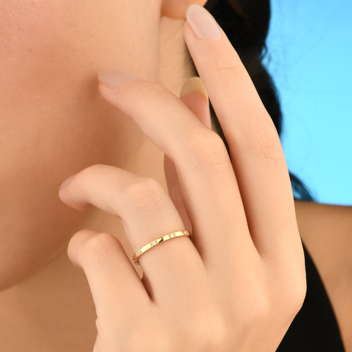 Minimal Tasarım Tamtur Altın Yüzük