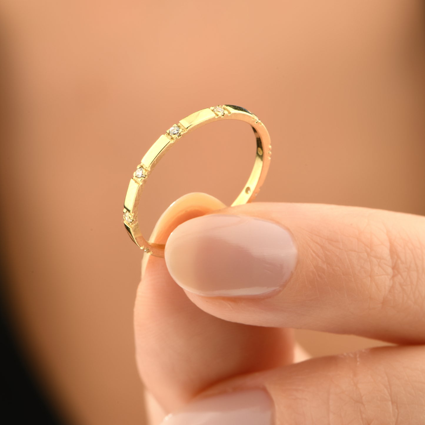 Minimal Tasarım Tamtur Altın Yüzük