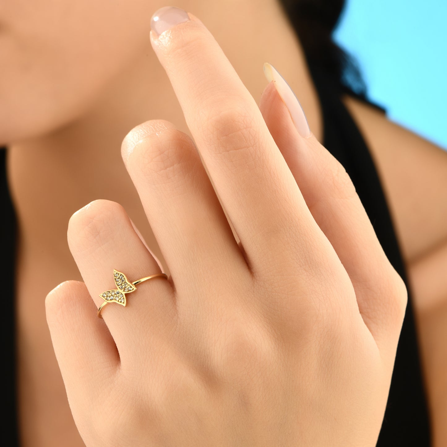 Kelebek 14 Ayar Altın Yüzük