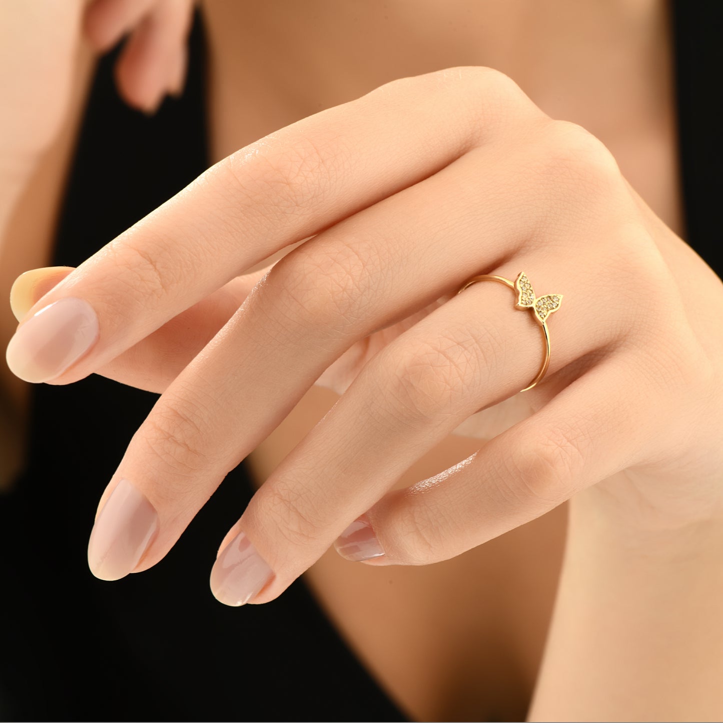 Kelebek 14 Ayar Altın Yüzük