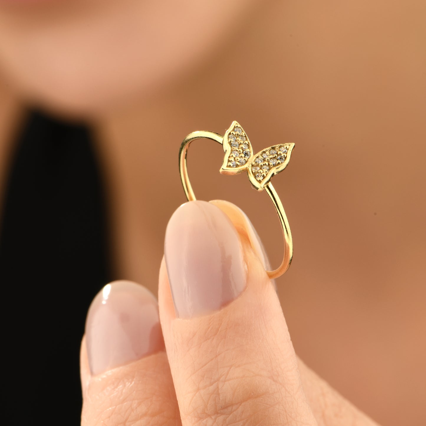 Kelebek 14 Ayar Altın Yüzük