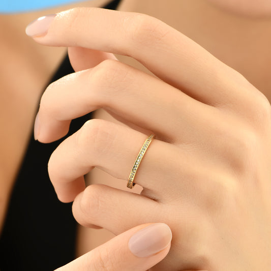 Tamtur Minimal Tasarım 14 Ayar Altın Yüzük