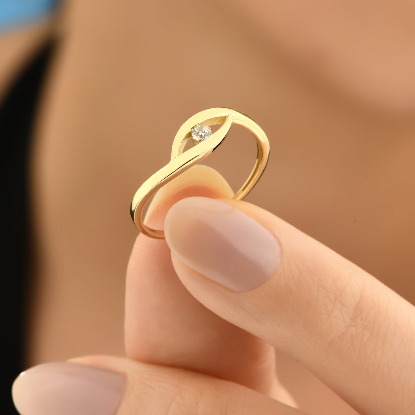 Nazar Göz 14 Ayar Altın Yüzük