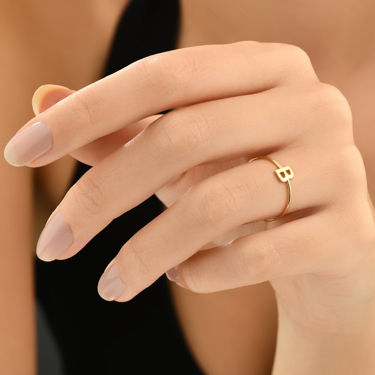 Harf Yüzük 14 Ayar Altın