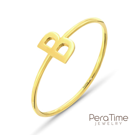 Harf Yüzük 14 Ayar Altın