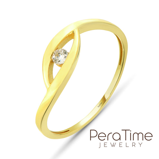 Nazar Göz 14 Ayar Altın Yüzük