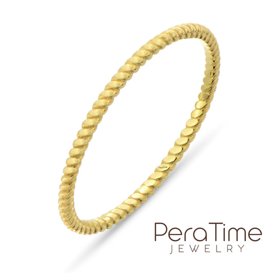 Twist 14 Ayar Altın Yüzük