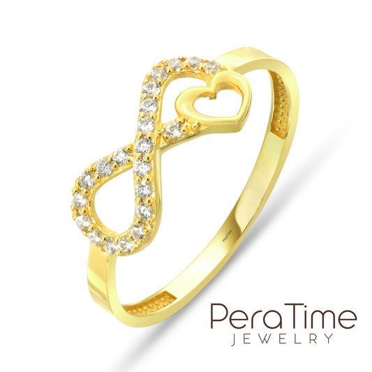 Kalpli Sonsuzluk 14 Ayar Altın Yüzük