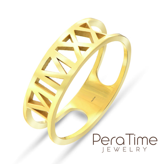 Roma Rakamı Altın Yüzük