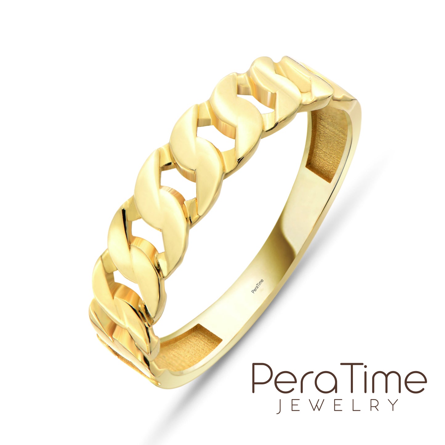 Zincir 14 Ayar Altın Yüzük