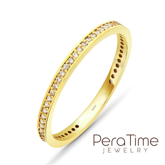 Tamtur Minimal Tasarım 14 Ayar Altın Yüzük