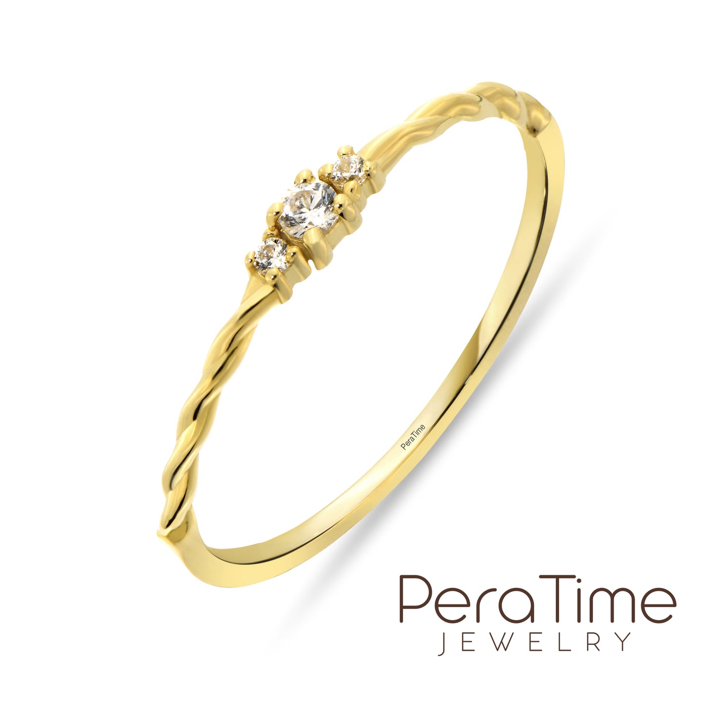 Minimal Burgu Tektaş 14 Ayar Altın Yüzük