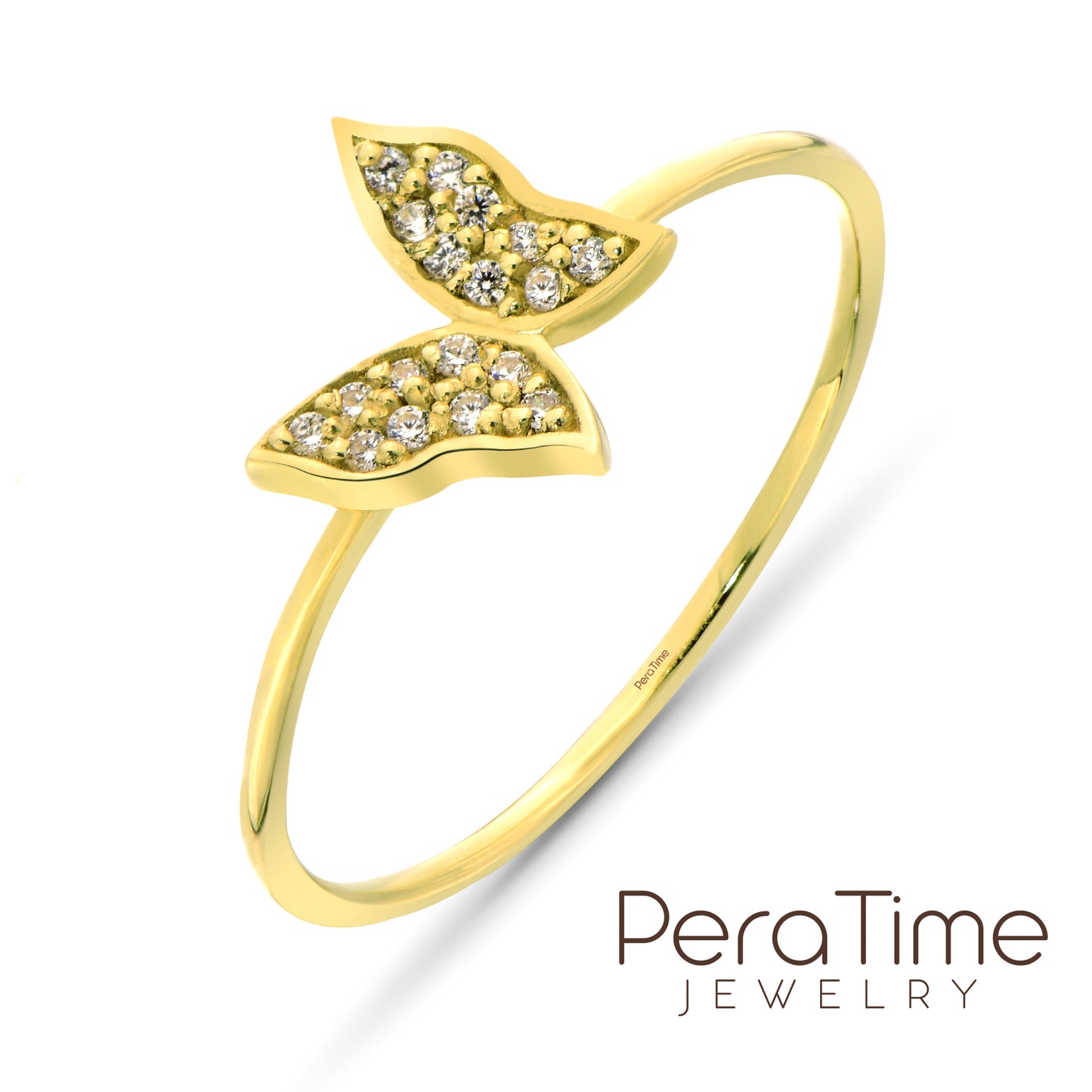 Kelebek 14 Ayar Altın Yüzük